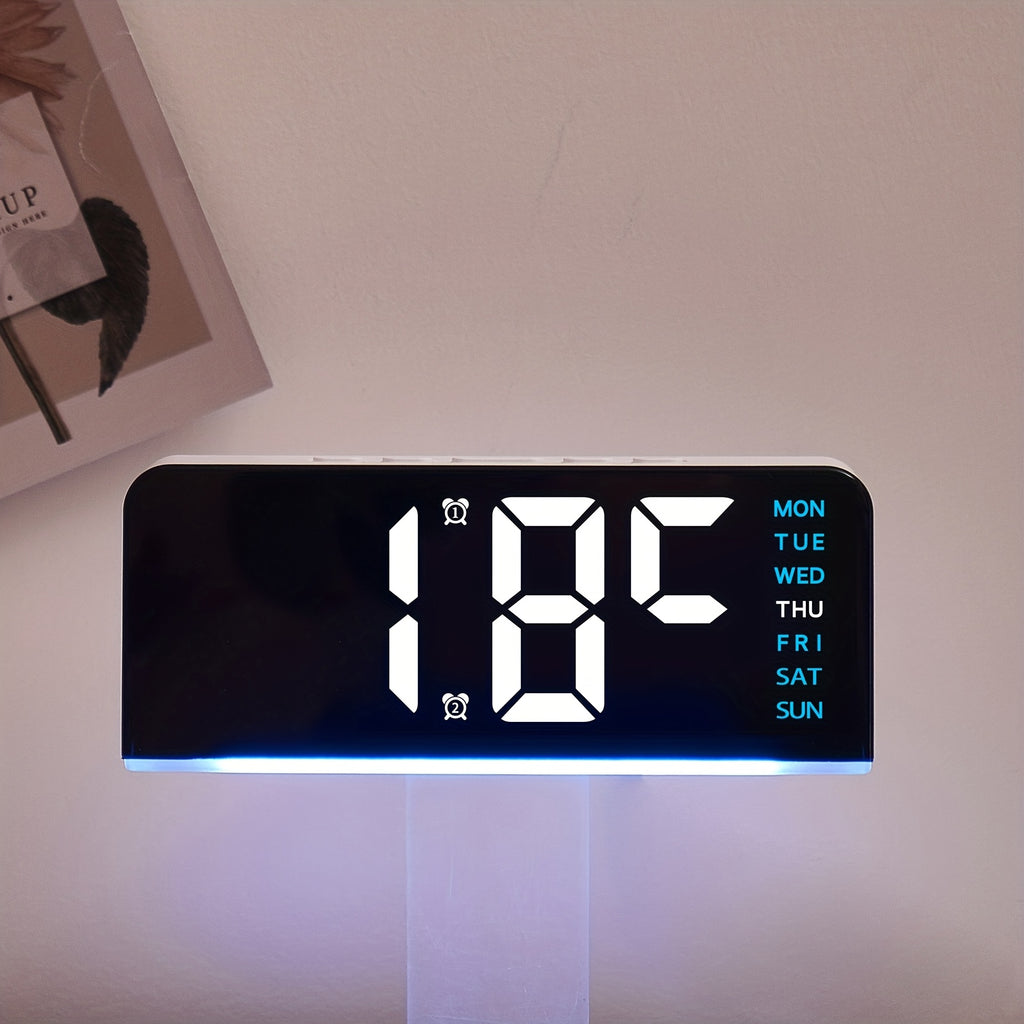 LED Alarm Clock with Temperature Display