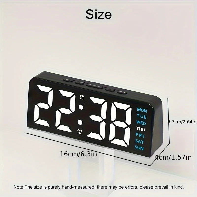 LED Alarm Clock with Temperature Display