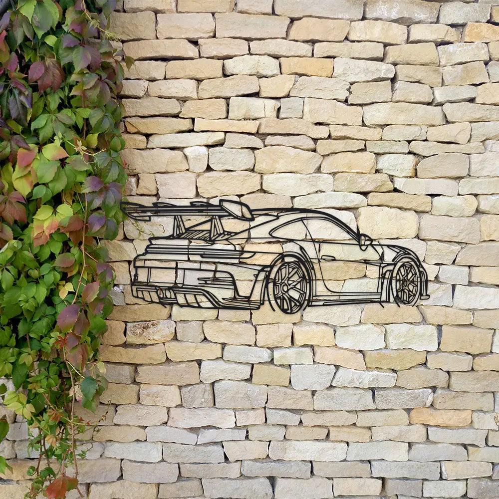 Porche 911 Metal Car Art