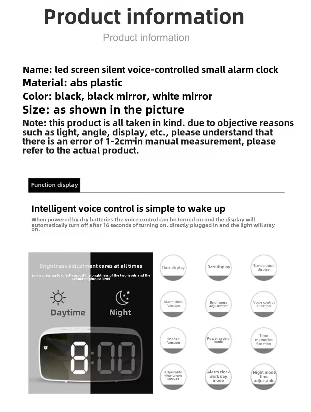Modern Voice Controlled Alarm Clock