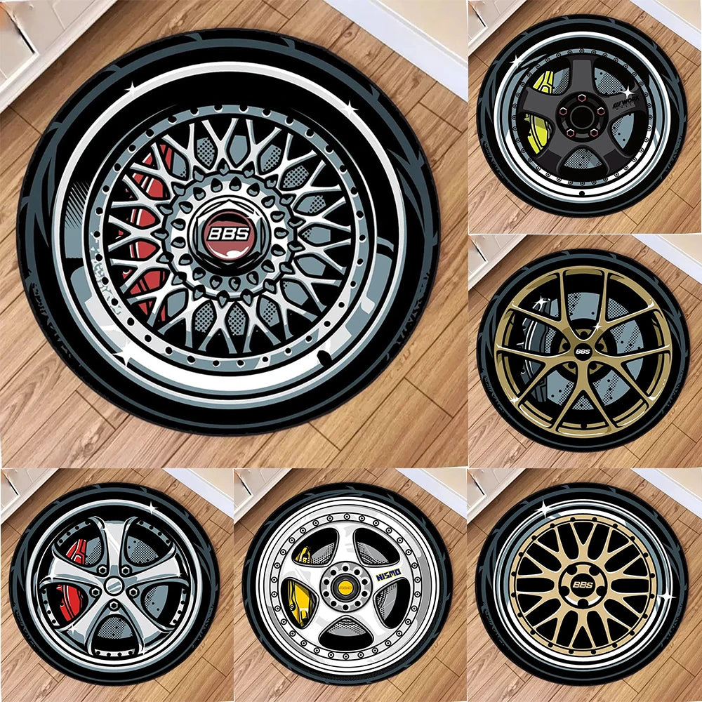 Car Rim Rugs