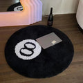 Plush Black Soft 8-Ball Carpet
