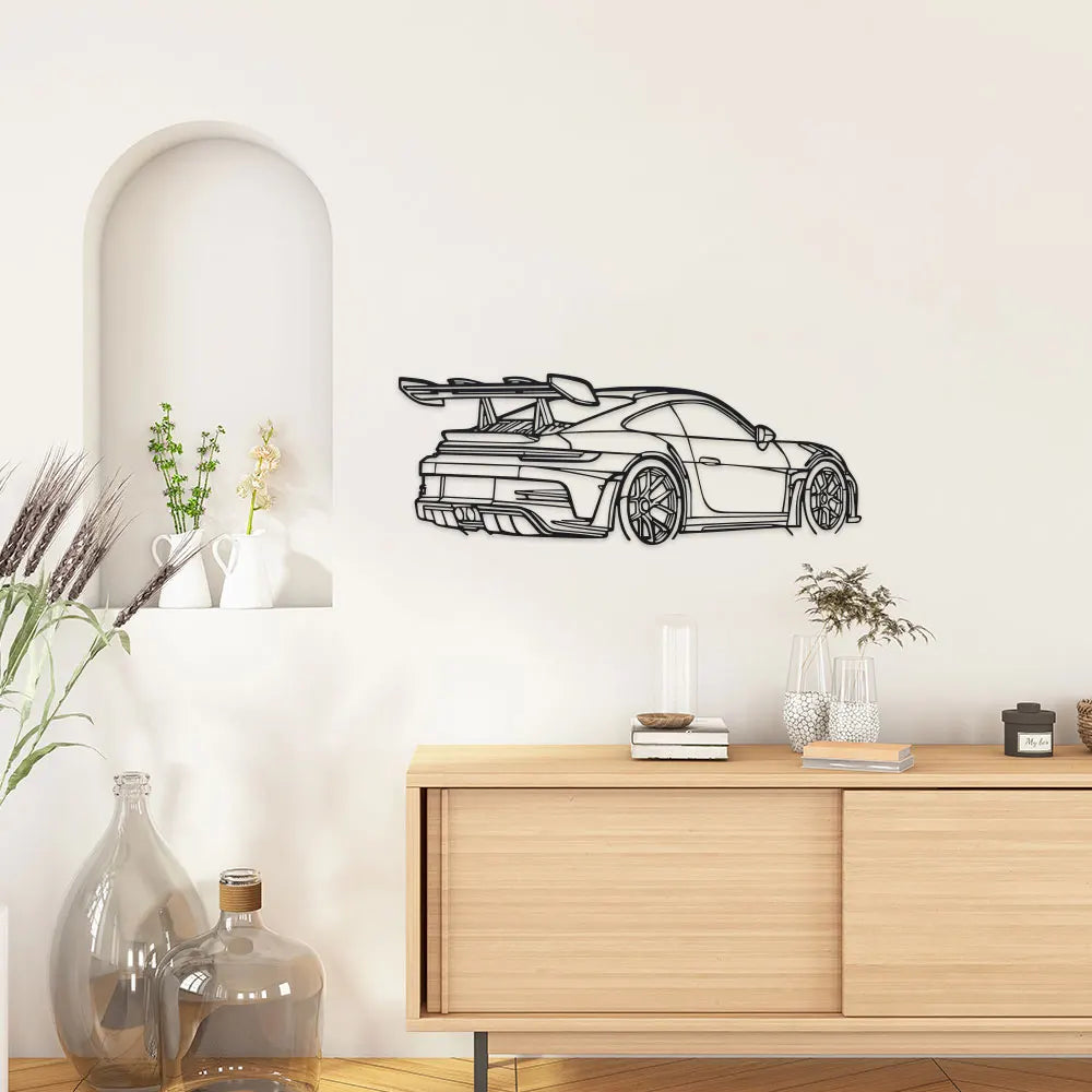 Porche 911 Metal Car Art