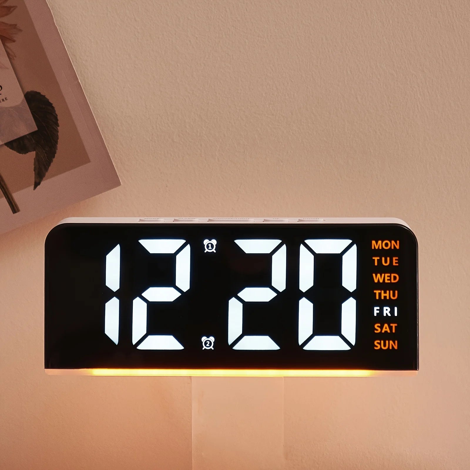LED Alarm Clock with Temperature Display
