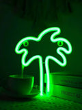 Neon Palm Tree Art