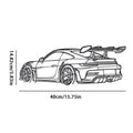 Porche 911 Metal Car Art