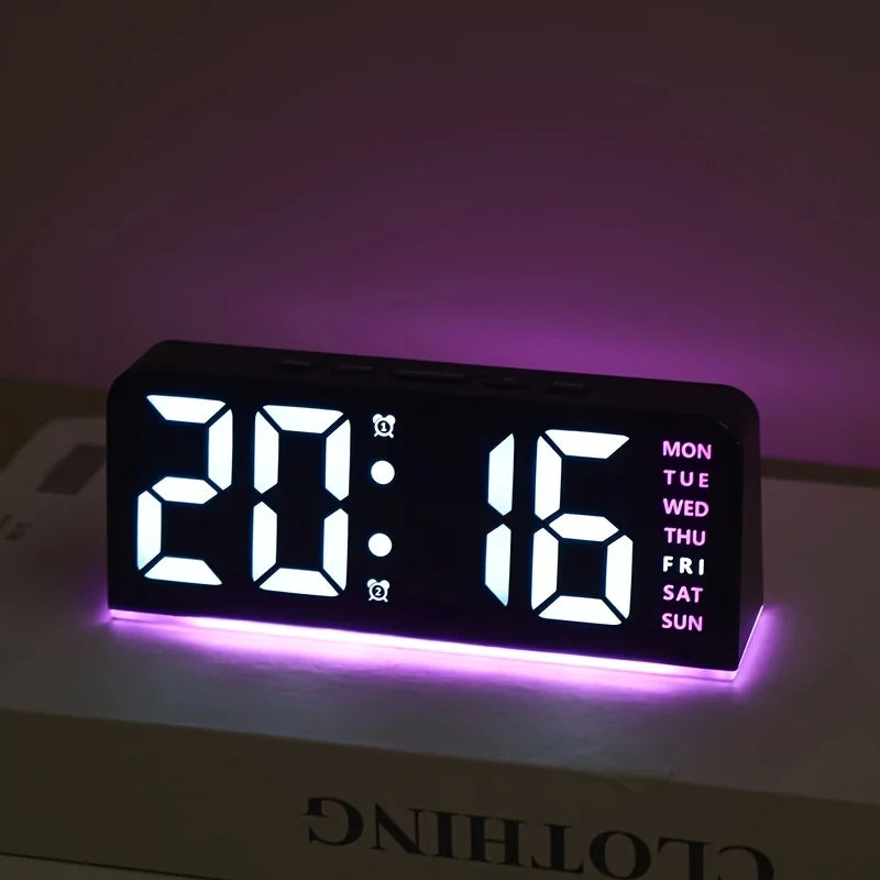 LED Alarm Clock with Temperature Display