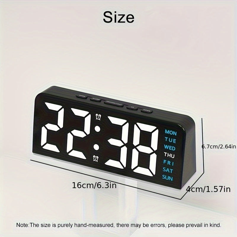 LED Alarm Clock with Temperature Display